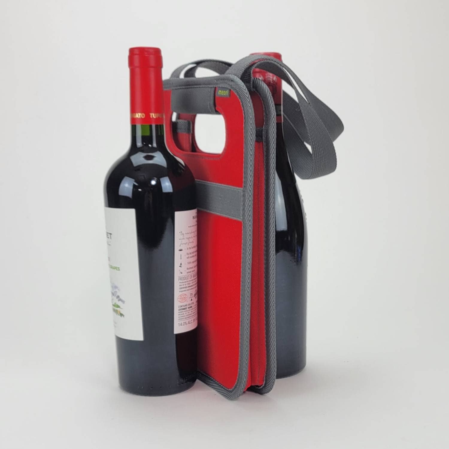 meori Inc – Großhandel Weintasche – Weintasche für 2 Flaschen, zusammenklappbar, wiederverwendbar2