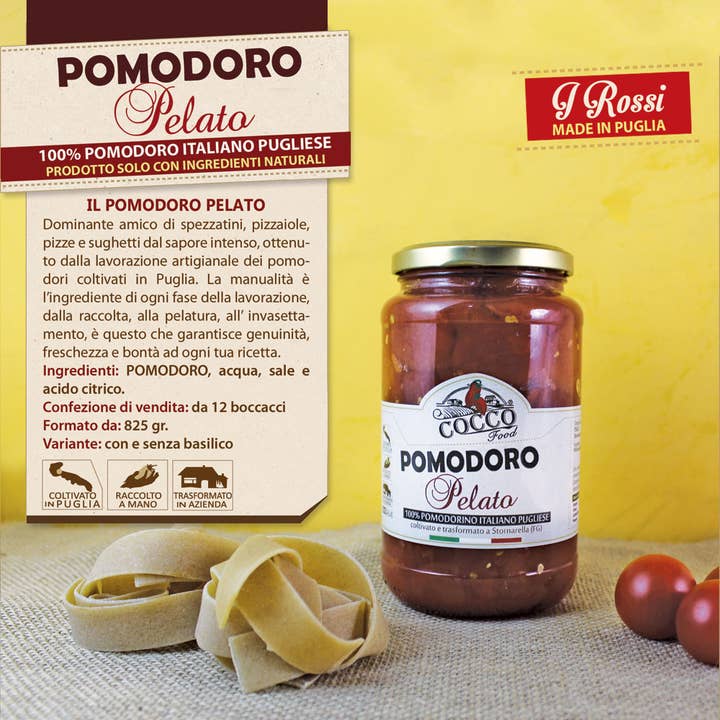 Cocco Food - Wholesale Pasta Sauce - Organic hand-peeled tomato 370ml - Ideal for Pasta6