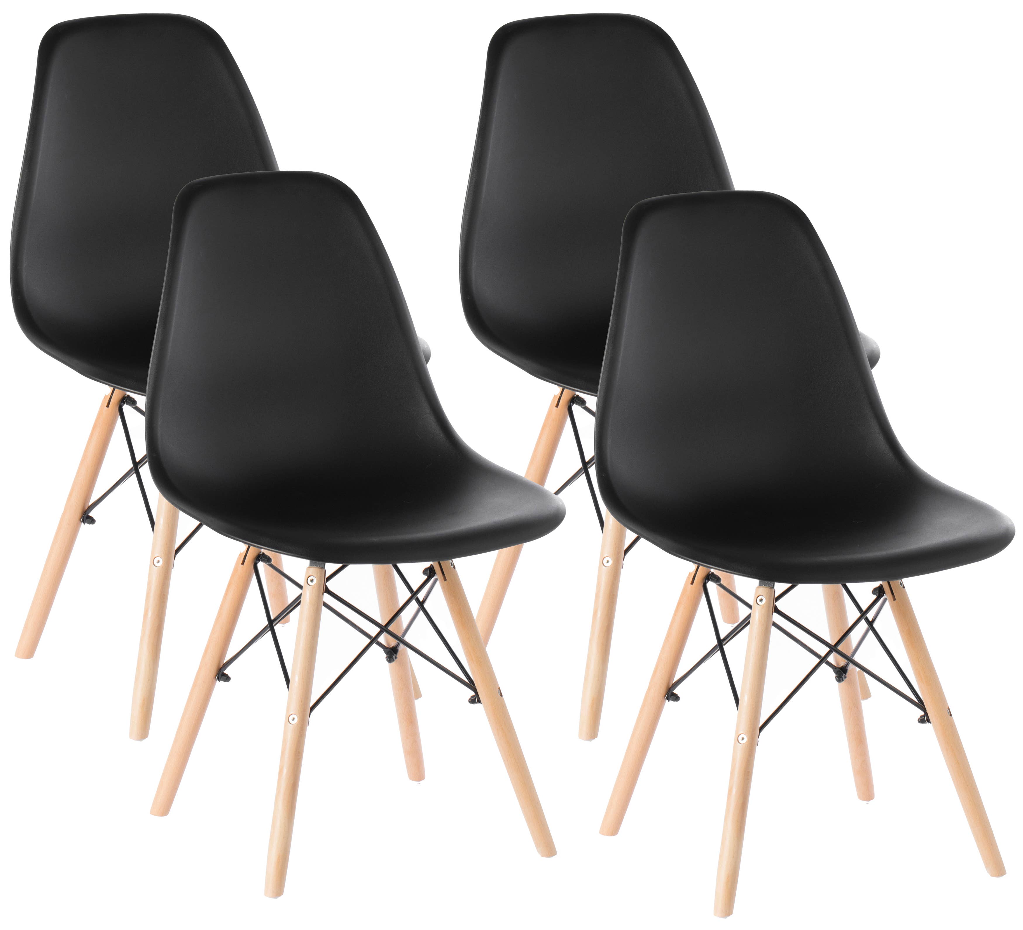 Quickway Imports - Wholesale Chair - Plastic DSW Shell Dining Chair with Wooden Dowel Eiffel Legs5