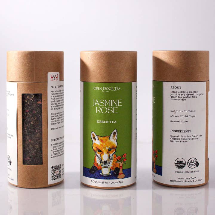 Open Door Tea - Wholesale Health/Detox Tea - Jasmine Rose | Organic Green Tea | Bulk or Retail