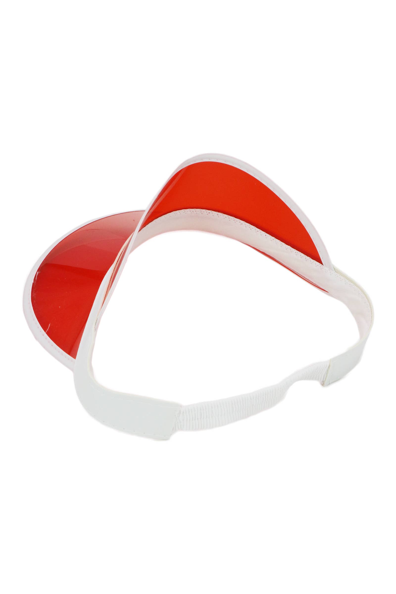 Cap Zone – Engroshandel Visir - Dame – Vibrant Translucent Plast Hvid PVC Kant Elastisk Skærm14