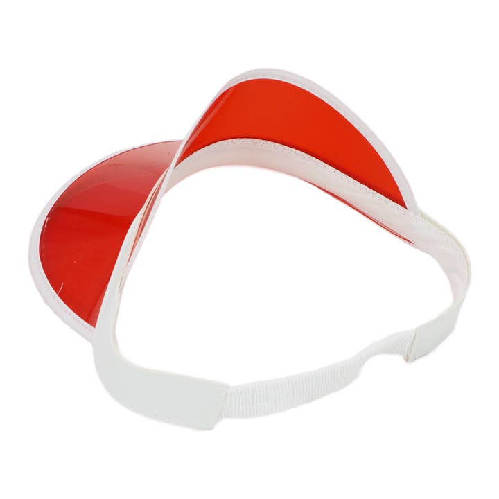 Cap Zone – Engroshandel Visir - Dame – Vibrant Translucent Plast Hvid PVC Kant Elastisk Skærm14