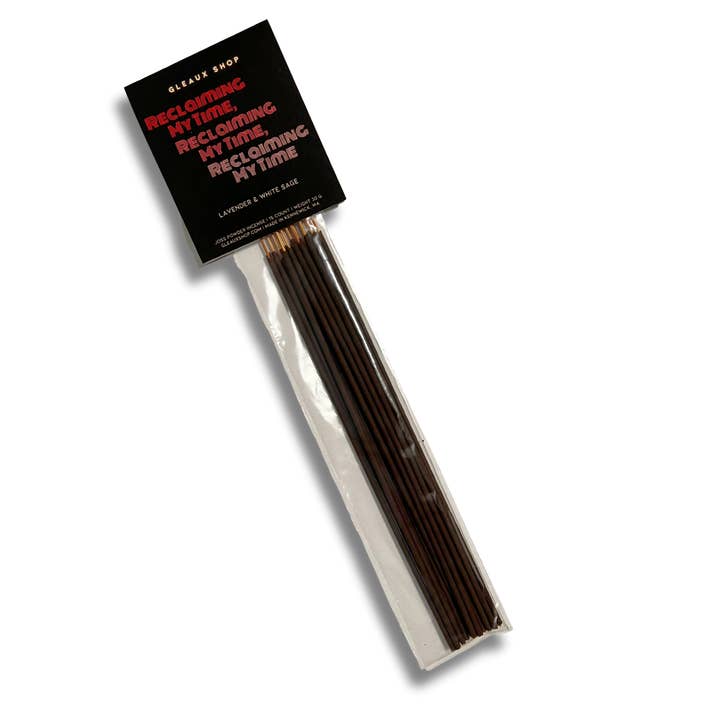 Reclaiming My Time: Lavender and White Sage Scented Incense Sticks for wholesale by Gleaux Shop