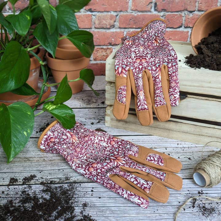 Robert Frederick Ltd – wholesale Garden gloves – Orange Grove Gardening Gloves - William Morris Snakeshead