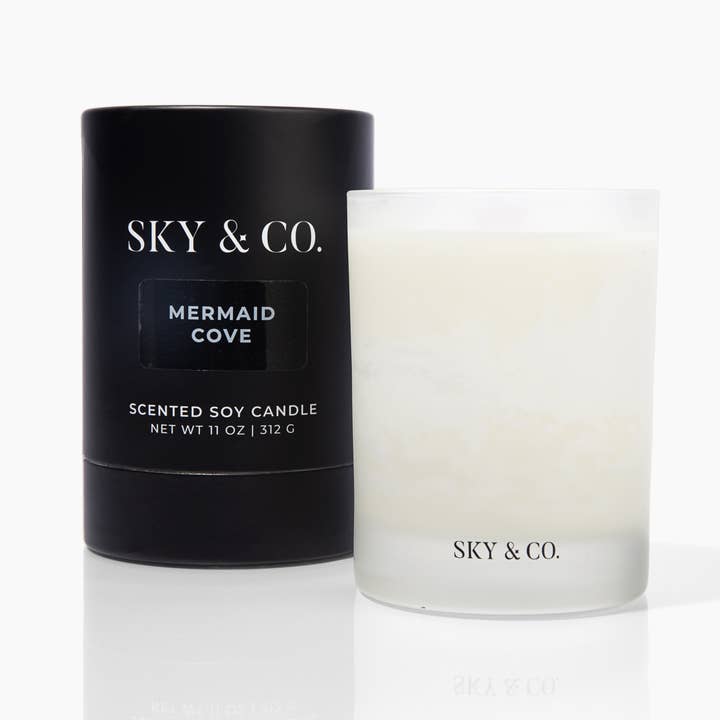 Mermaid Cove - Wooden Wick Candle for wholesale by Sky and Company