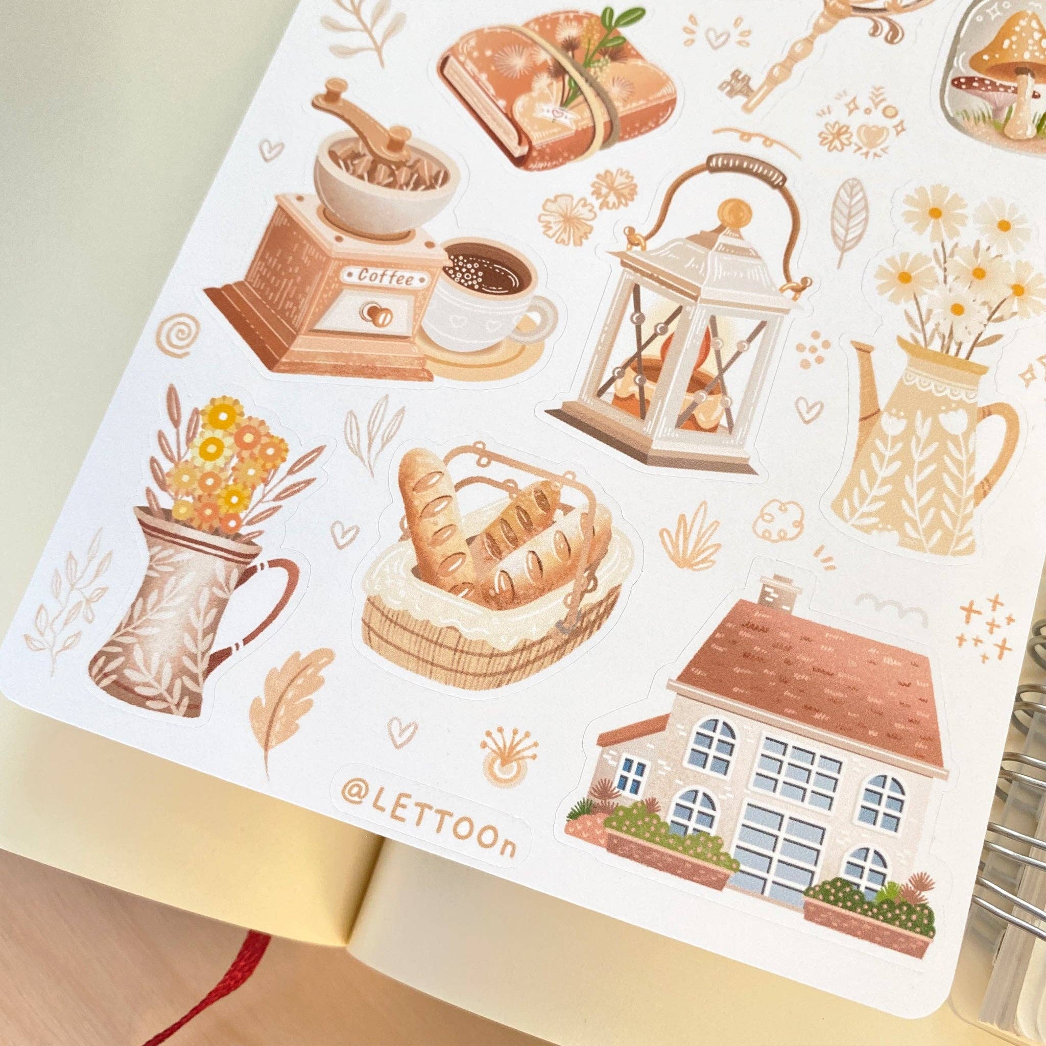 Lettoon - Wholesale Sticker - Sticker Sheet - Cottagecore8