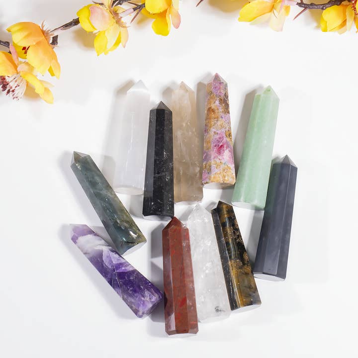 Grossistparti med 500 g ädelstensobelisk-kristallstavar för wholesale av Soothing Crystals