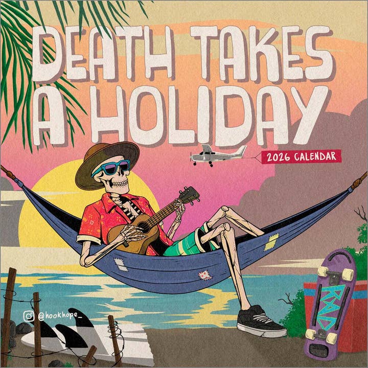 BrownTrout Publishers - Wholesale Calendar - Death Takes a Holiday 2026 Wall Calendar