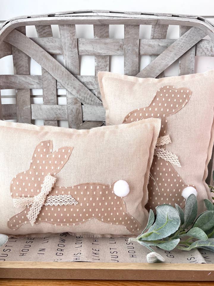 Primitieve Boerderij Pasen Lente Konijn Kussen-Kant-3 Pack voor wholesale door Kate + Em