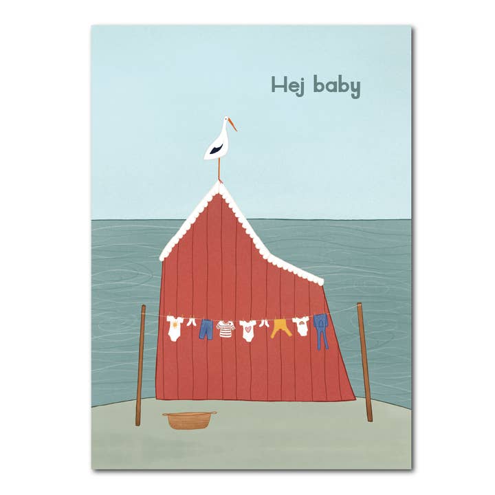 Hej Baby - Schwedisches Häuschen | Karte für den Großhandel von Studio Kvinna