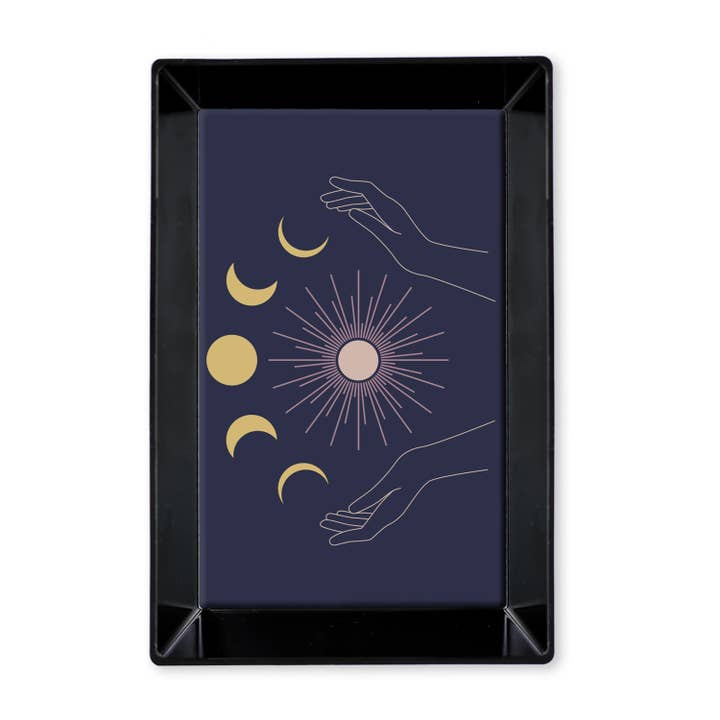 Faser av månen solen händer makt önskar dröm Blå Stjärnor för wholesale av Lucy Lu Designs