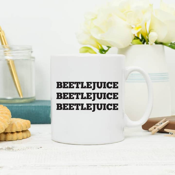 Beetlejuice Mug for wholesale by Lovetree Design