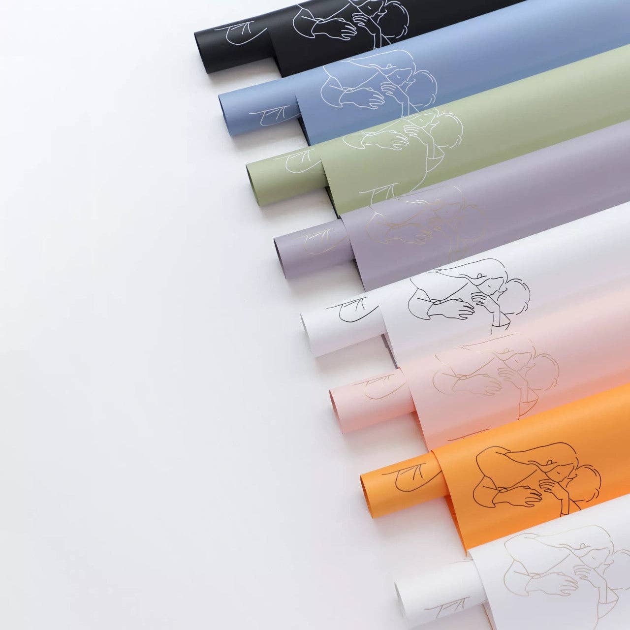 Elegant Design Supply - Wholesale Wrapping Paper Roll - Everyday I love you Waterproof Flower Wrapping Paper (20 sheets/bag)12