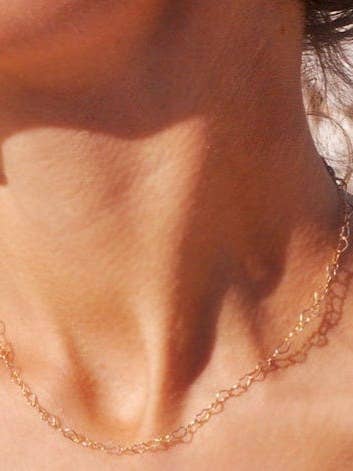 Collar con cadena de corazón con relleno de oro de 14 quilates para venta al por mayor de ilaments