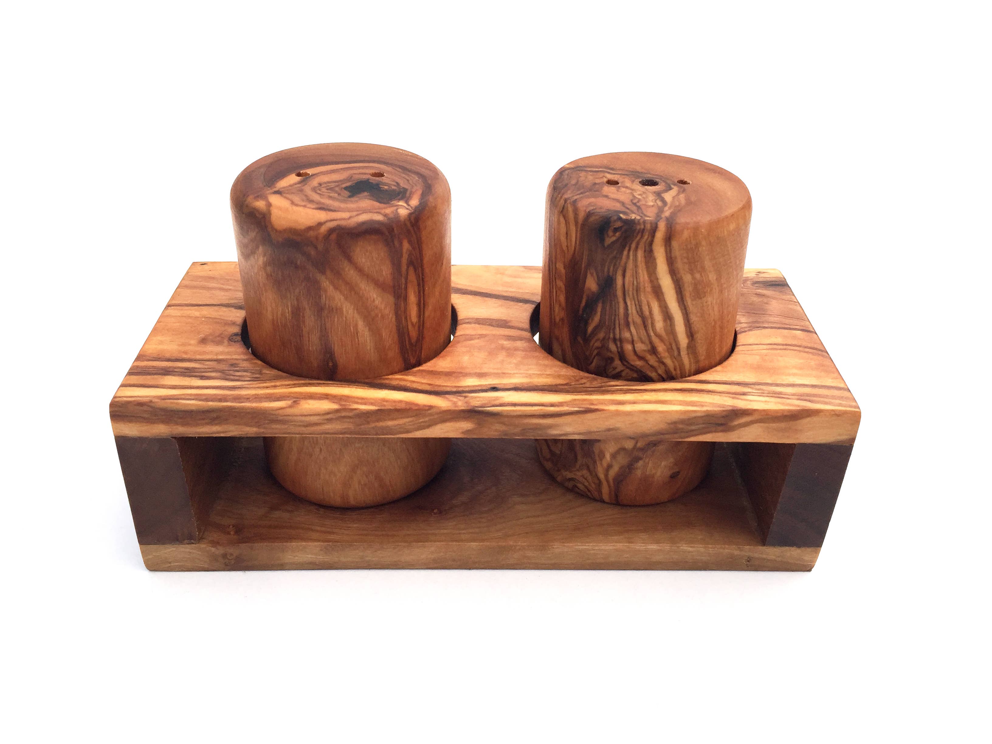 medina mood - Wholesale Zout-en pepersetje - Zout- en peperstrooierstation van olijfhout2