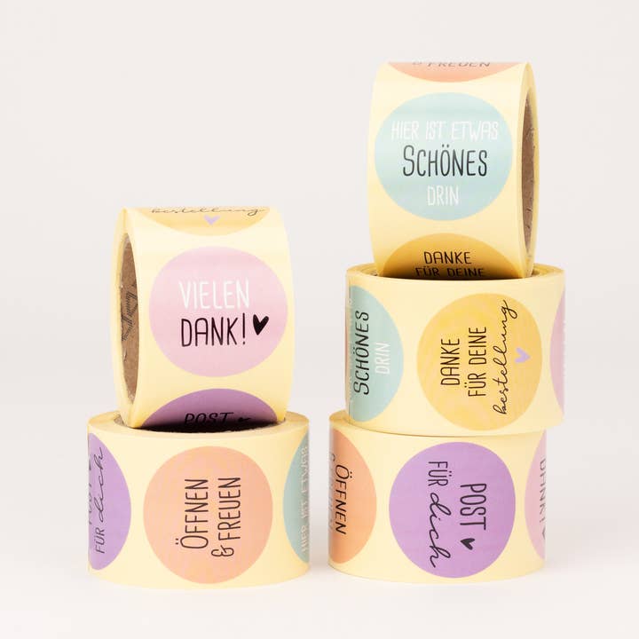 Aufkleber Mix für deinen Shop für den Großhandel von liebevoll verpackt