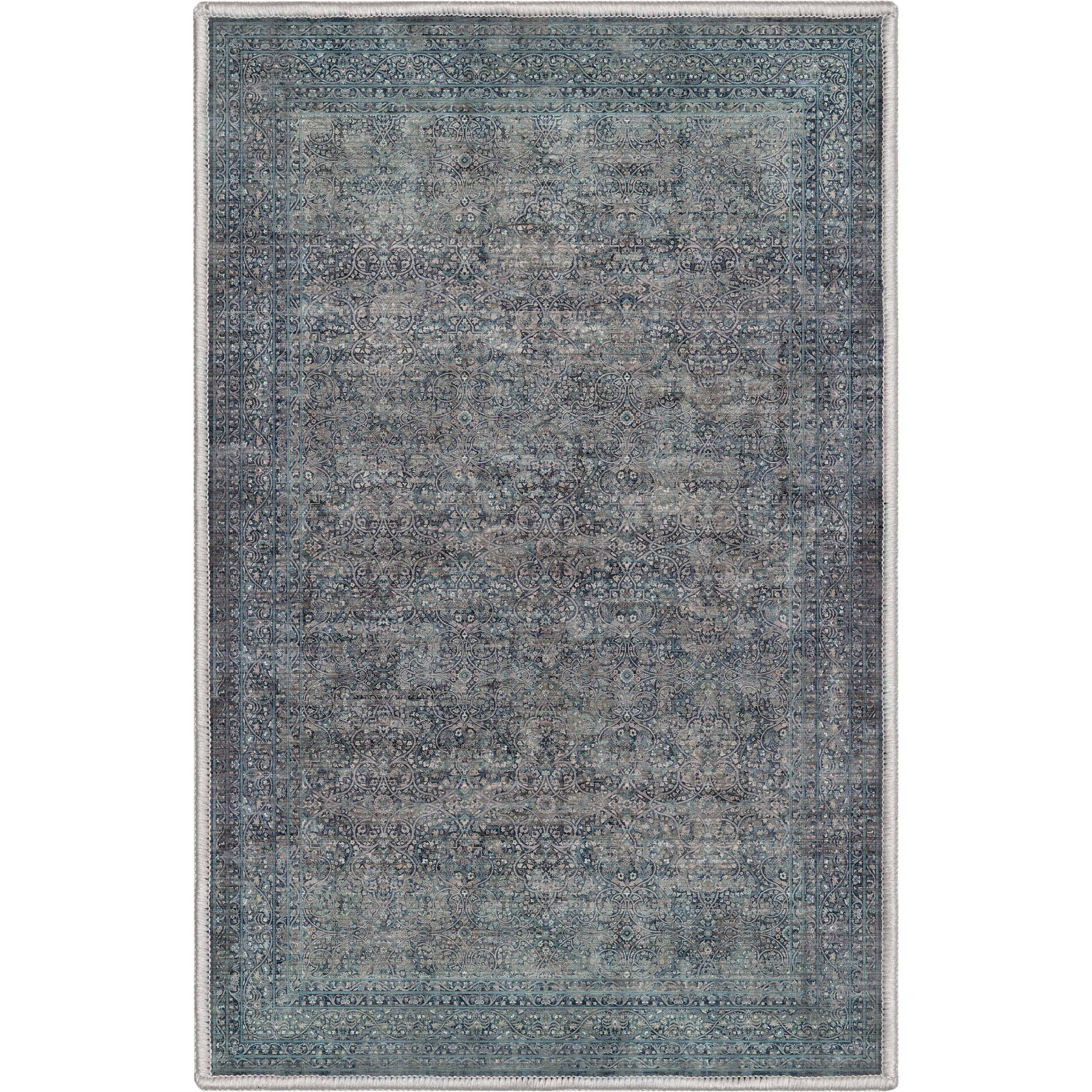 Well Woven - Vente Tapis - Tapis à tissage plat bleu oriental persan vintage Juliette17