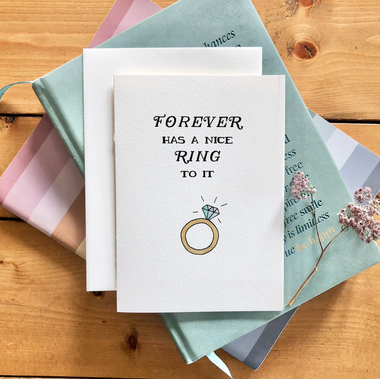 kenziecards - Wholesale Love Card - Wedding – “Forever Has a Nice Ring to It” Diamond Card0