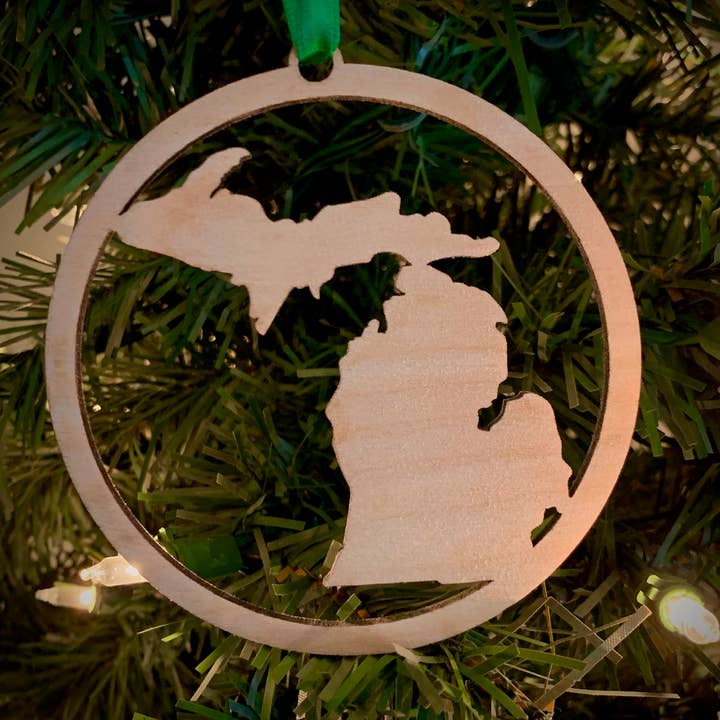 Ian and Grace Laser studio – wholesale Prydnad – Laser trä skuren prydnad, Michigan handske