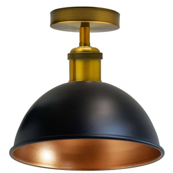 Black Gold Inner Vintage Retro Flush Mount Ceiling Light for wholesale by Ledsone