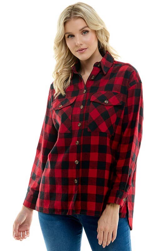 Women's Over Size Plaid Shirts for wholesale on Faire3