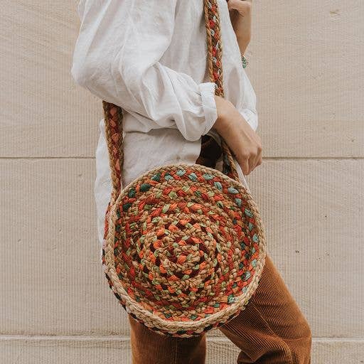 Matr Boomie Fair Trade - Wholesale Crossbody Bag - Women's - Chindi Multicolor Crossbody Tote Bag - Fair Trade Upcycled1