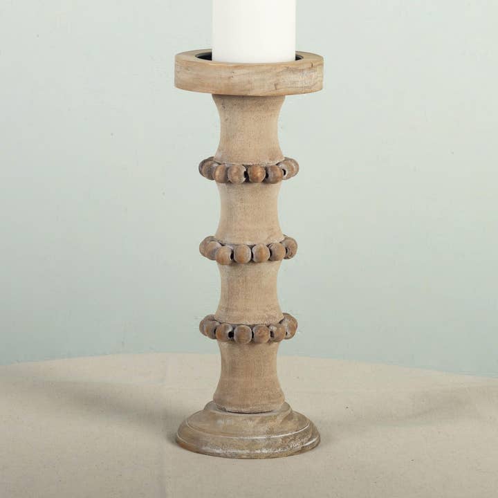 Column Wood Candle Holder, Medium for wholesale by Forpost Trade Inc