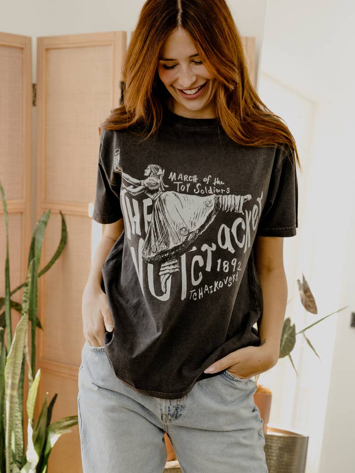 Christmas Holiday Nutcracker Charcoal Hi-Dive Tee for wholesale by LivyLu