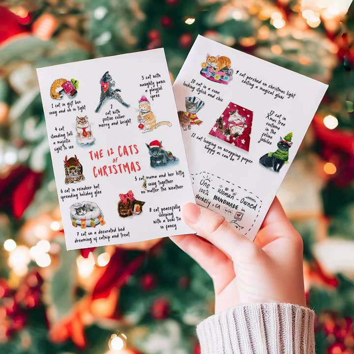 Liyana Studio - Wholesale Christmas Card - 12 Cats of Christmas - Funny Christmas Card3