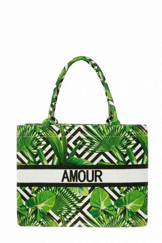 anbfashion - Wholesale Tote Bag - Women's - Amour Tropical Oblique Book Tote Bag0