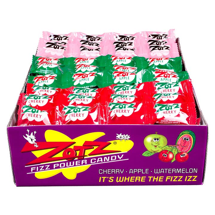 Andre Prost Inc. - Wholesale Hard Candy - Zotz Strings-Cherry, Apple, Watermelon