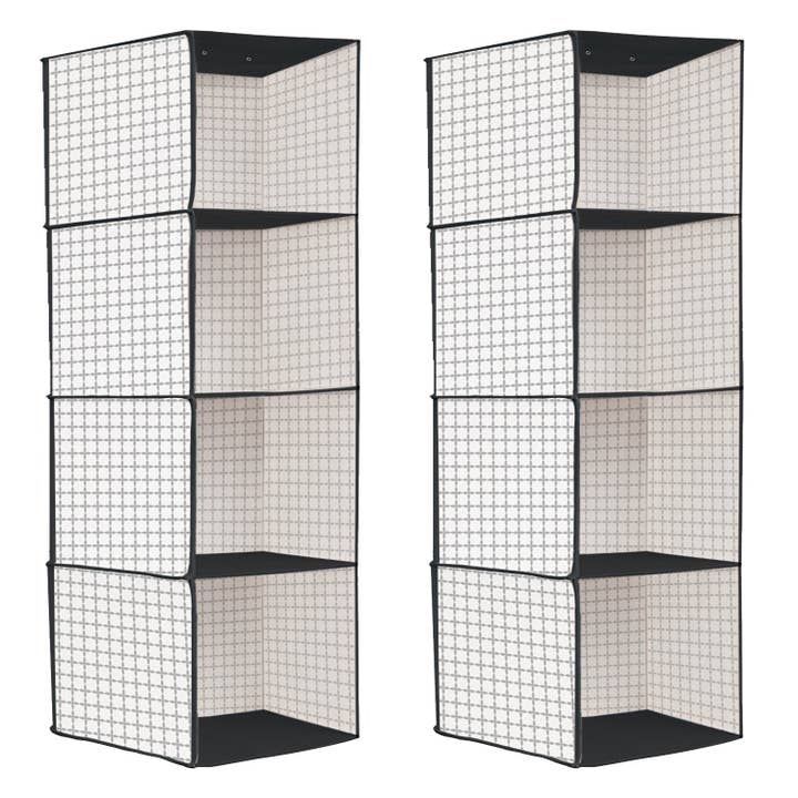 Ledsone - Wholesale Clothes hangers - Fabric Hanging Storage with 5 shelf shelves Clothes Organizer ~532826