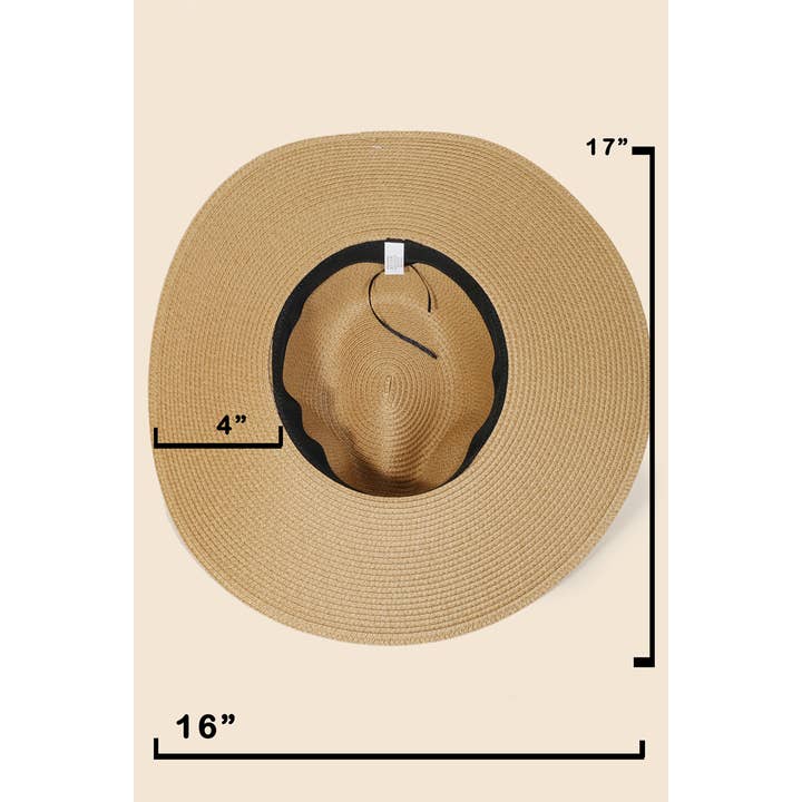 Anarchy Street - Wholesale Straw Hat - Women's - Straw Braided Rope Strap Fedora Hat