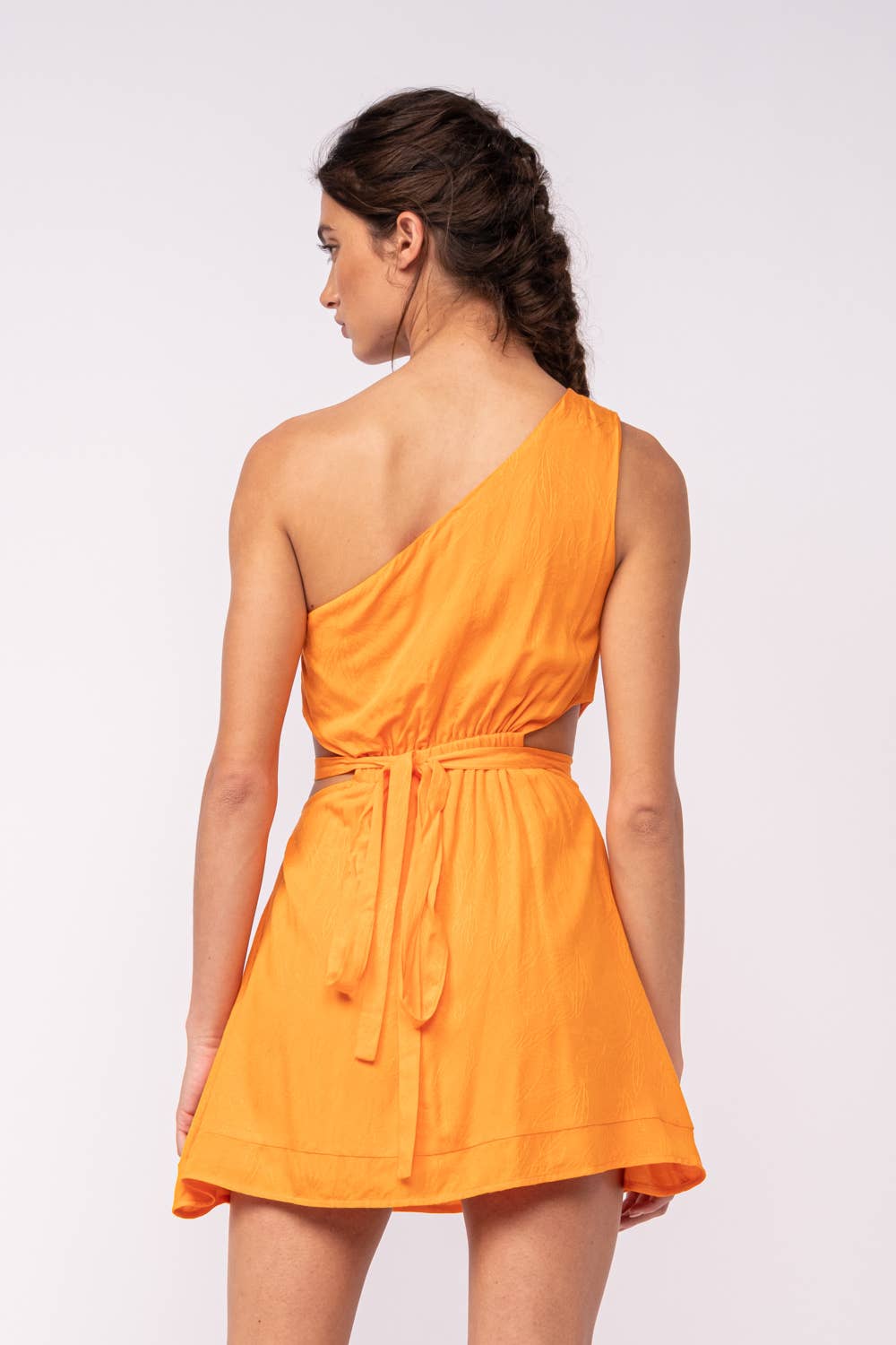 Sky to Moon - Wholesale Dress - Women's - ONE-SHOULDER WAIST CUTOUT PLAIN MINI DRESS8