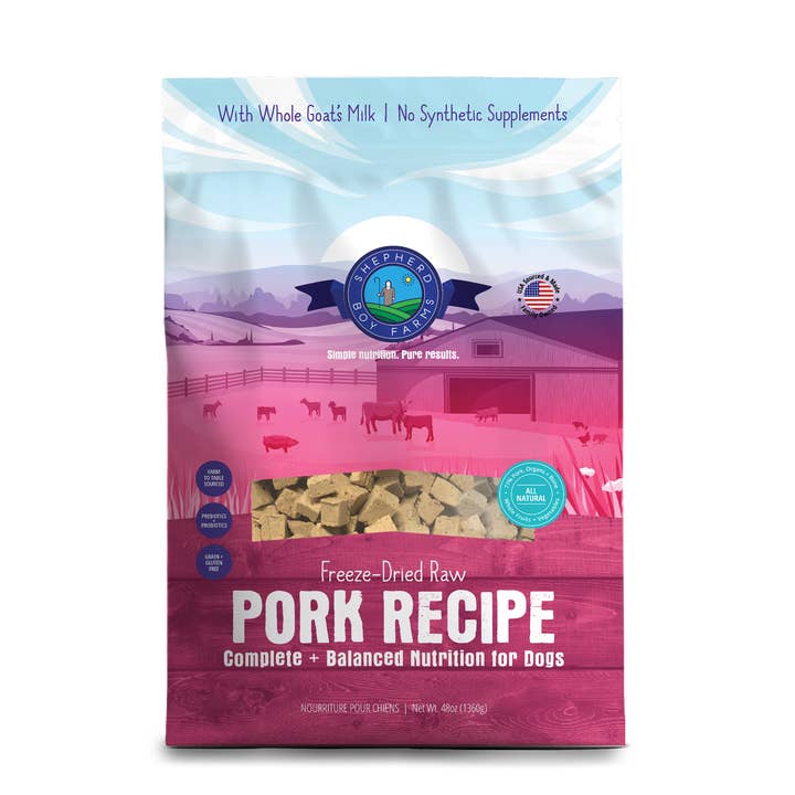 Shepherd Boy Farms - Wholesale Pet Food - Dog - Freeze Dried Pork Recipe for Dogs1