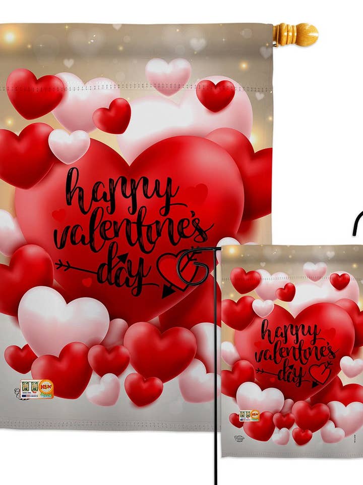 Drapeau Pop Hearts pour la Saint-Valentin pour la vente par Two Group Flag Co