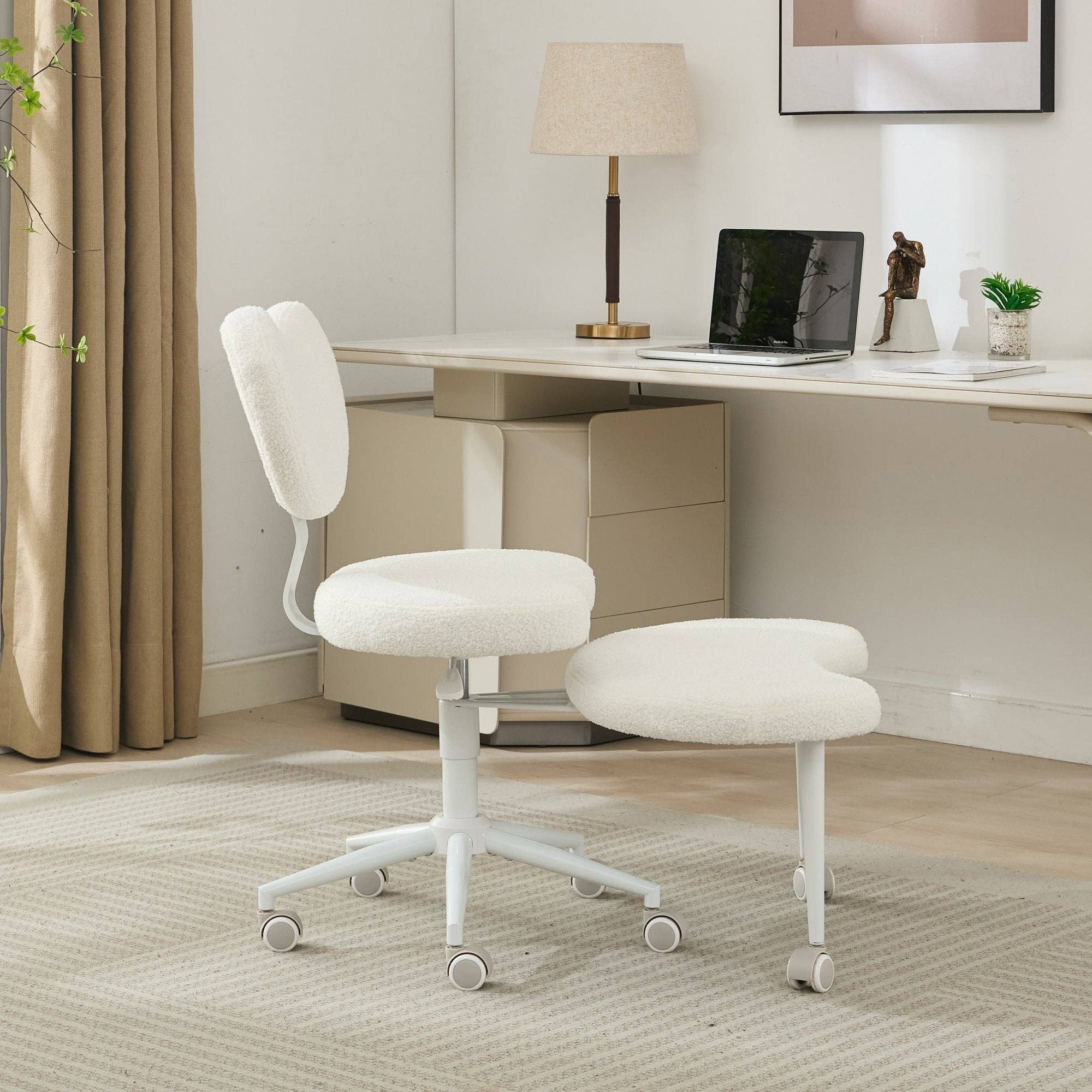 39F Inc. - Wholesale Chair - Meditation Chair Plus with Wheels, Cross Legged Chair, Ivory21