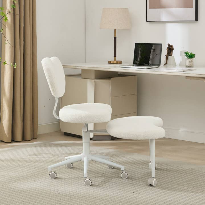 39F Inc. - Wholesale Chair - Meditation Chair Plus with Wheels, Cross Legged Chair, Ivory21