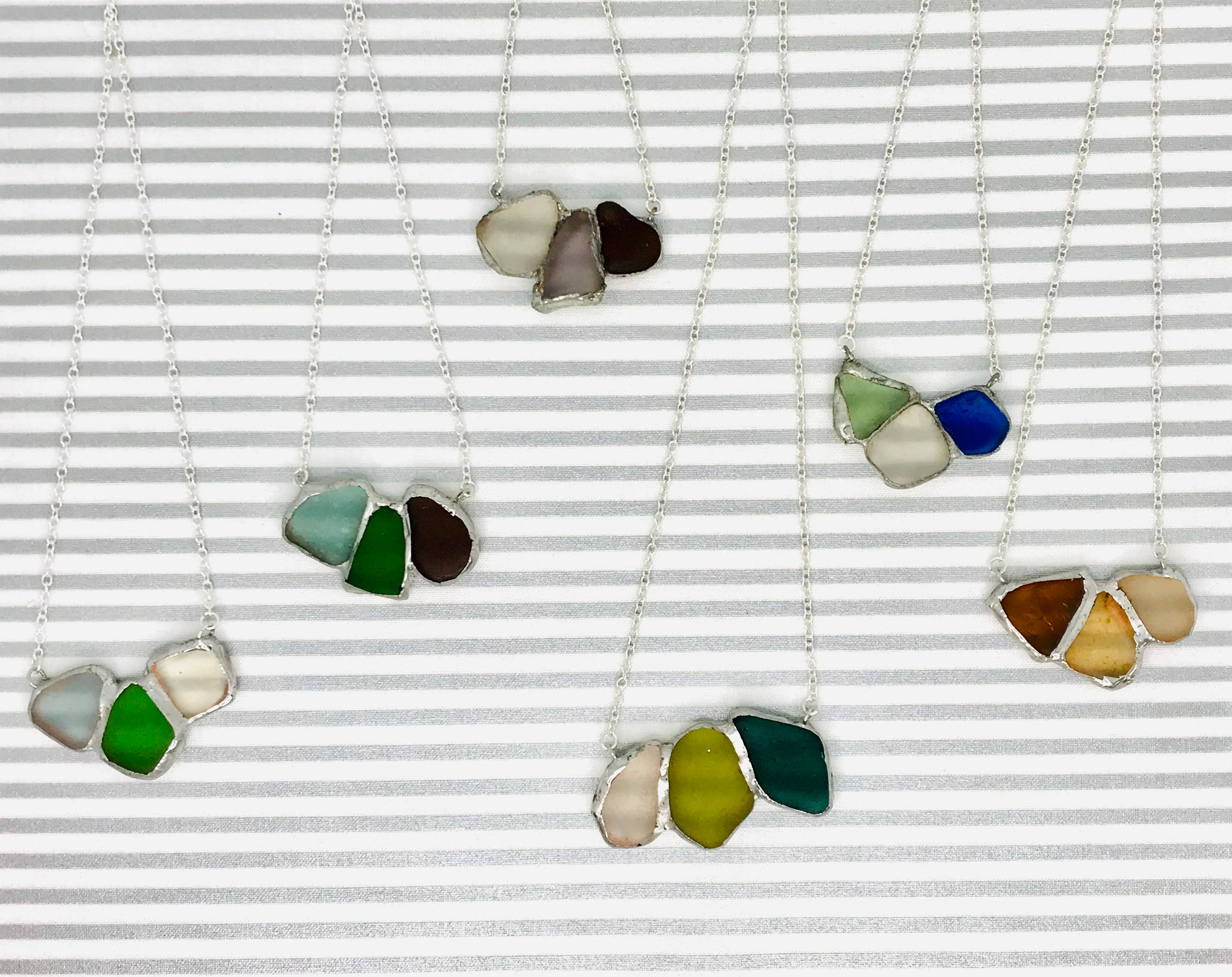 Cyn Elizabeth Studios - Wholesale Pendant/Charm Necklace - Shoreline Souvenir Sea Glass Necklace1