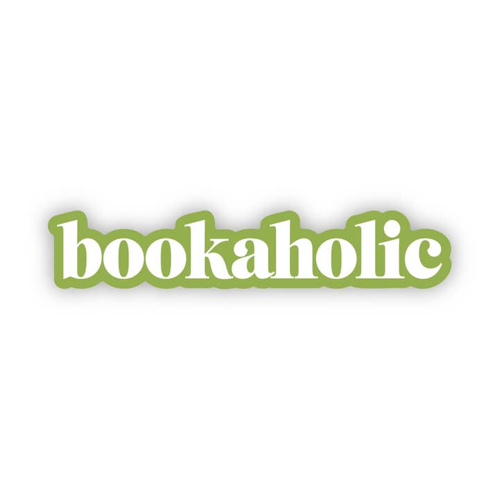 "Bookaholic" Book Text Sticker for wholesale by Big Moods
