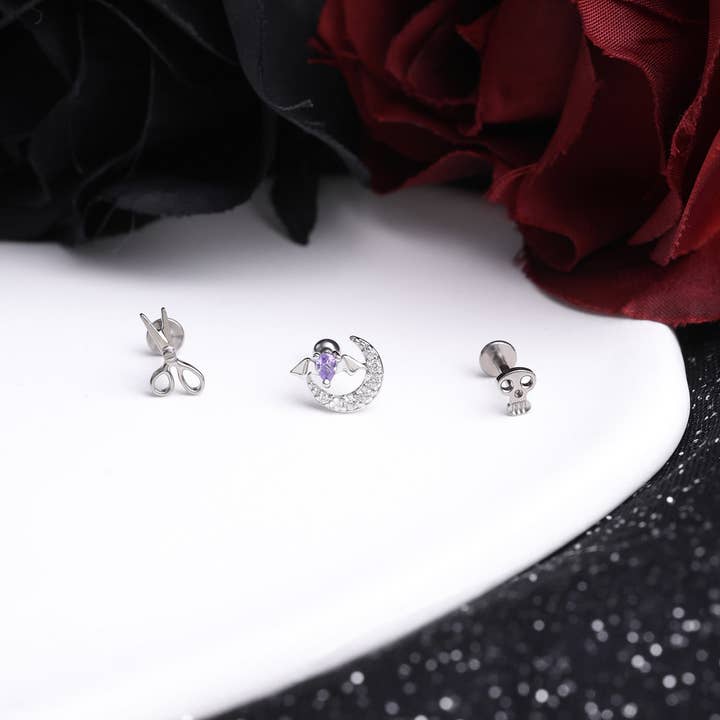 oumo jewelry - Wholesale Stud/Post Earrings - Titanium Scissor Stud ✂️9