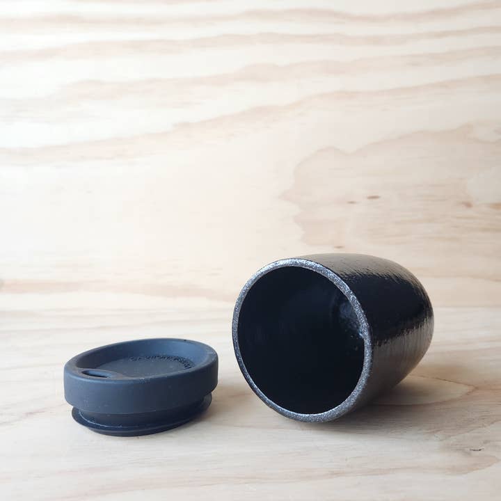 Tactile Earth - Wholesale Insulated mug/tumbler - Classic Ceramic Travel Tumbler: Charcoal Black1
