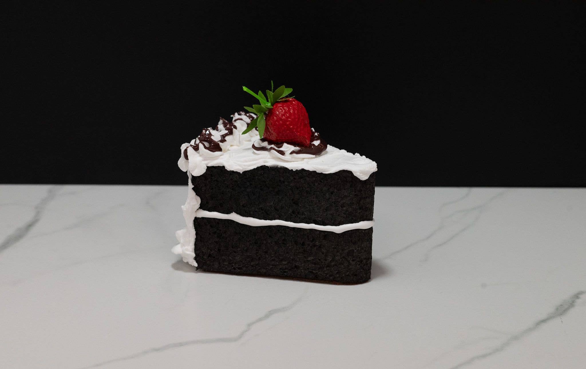 Just Dough It! Fake Foods - Wholesale Decorative Tabletop Object - Fake Slice of Vanilla Frosted Cake