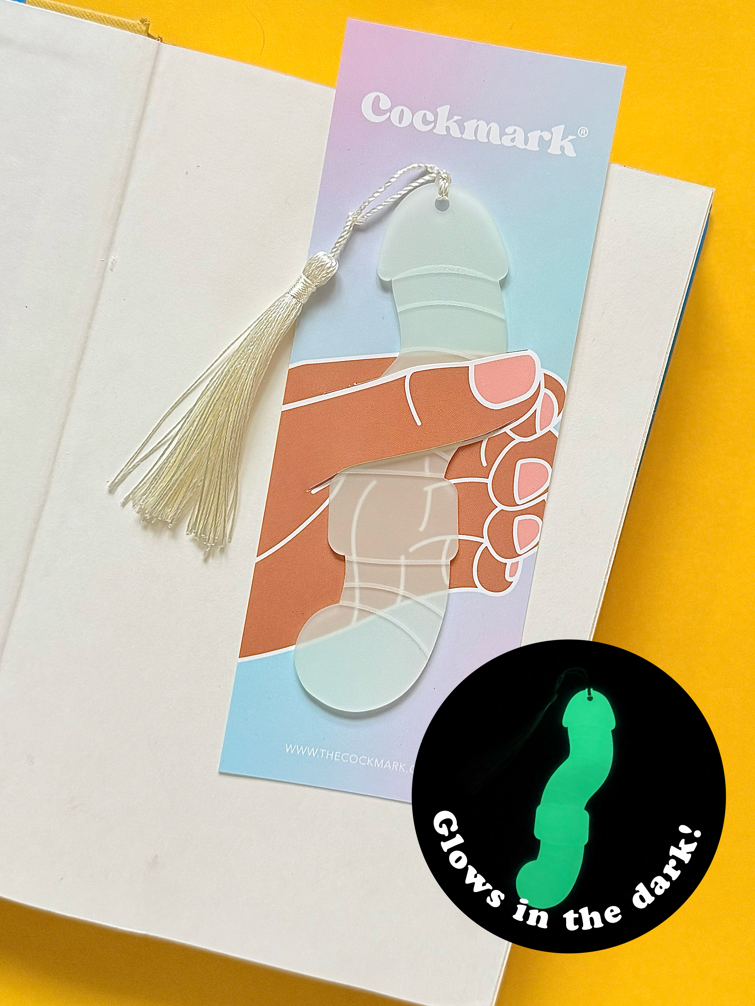 Cockmark - Wholesale Bookmark - Glow Worm Cockmark Bookmark1