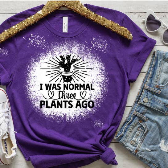 Women's Bleached Graphic Tshirt, Plant Mom Life Tee for wholesale by Crafty Mamas Creationz
