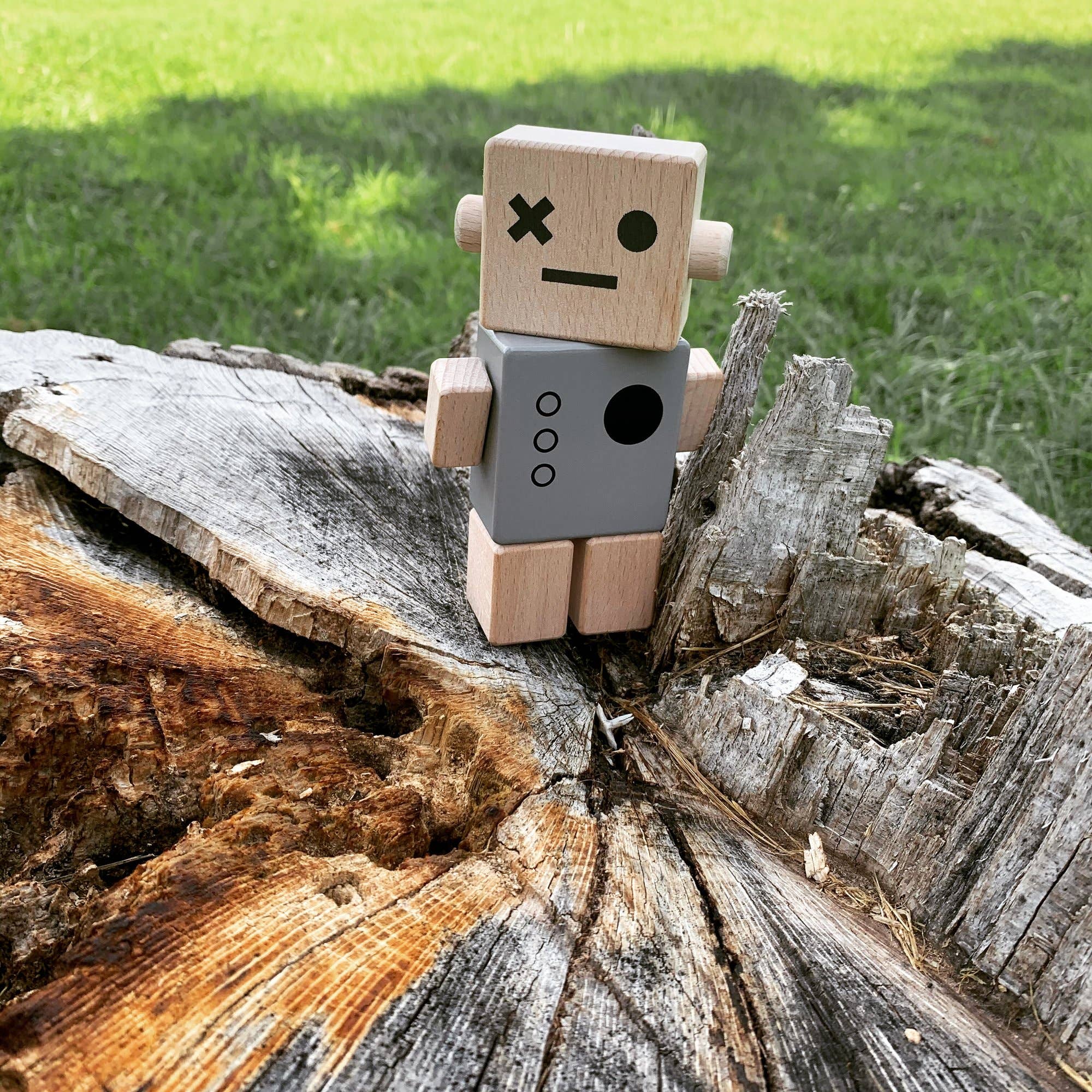 Briki Vroom Vroom - Vente Jouet en bois – enfant - Jouet en bois - Baby Robot / Jaune / Yellow - wooden toy3