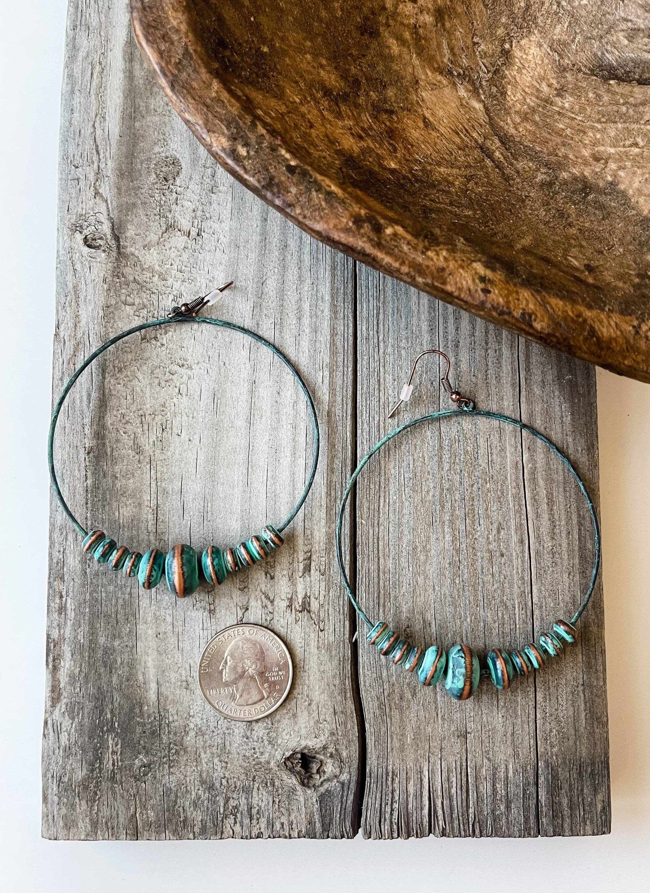 Boho Ranch Shop – wholesale Hoop earrings – Western Navajo Bead Hoop Earrings1
