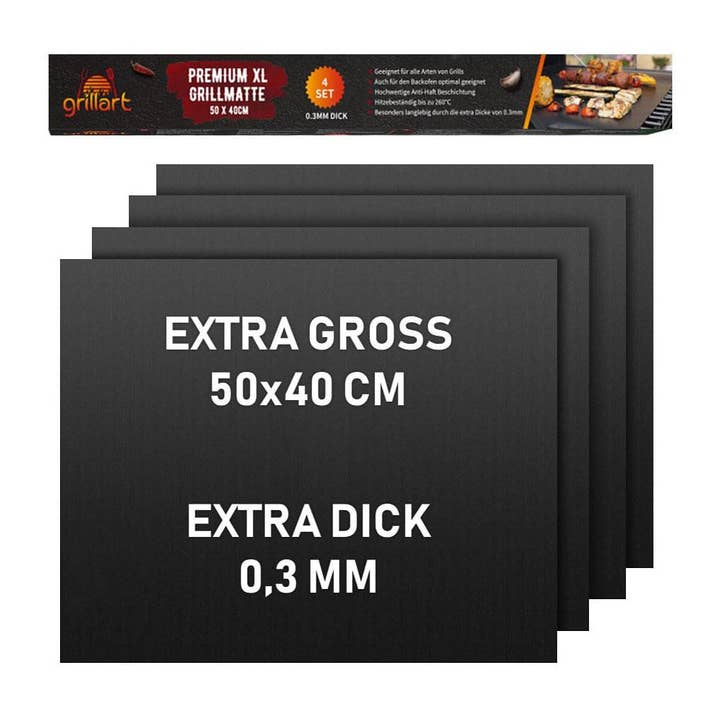 Premium BBQ grill mat set of 4 for wholesale by grillart®