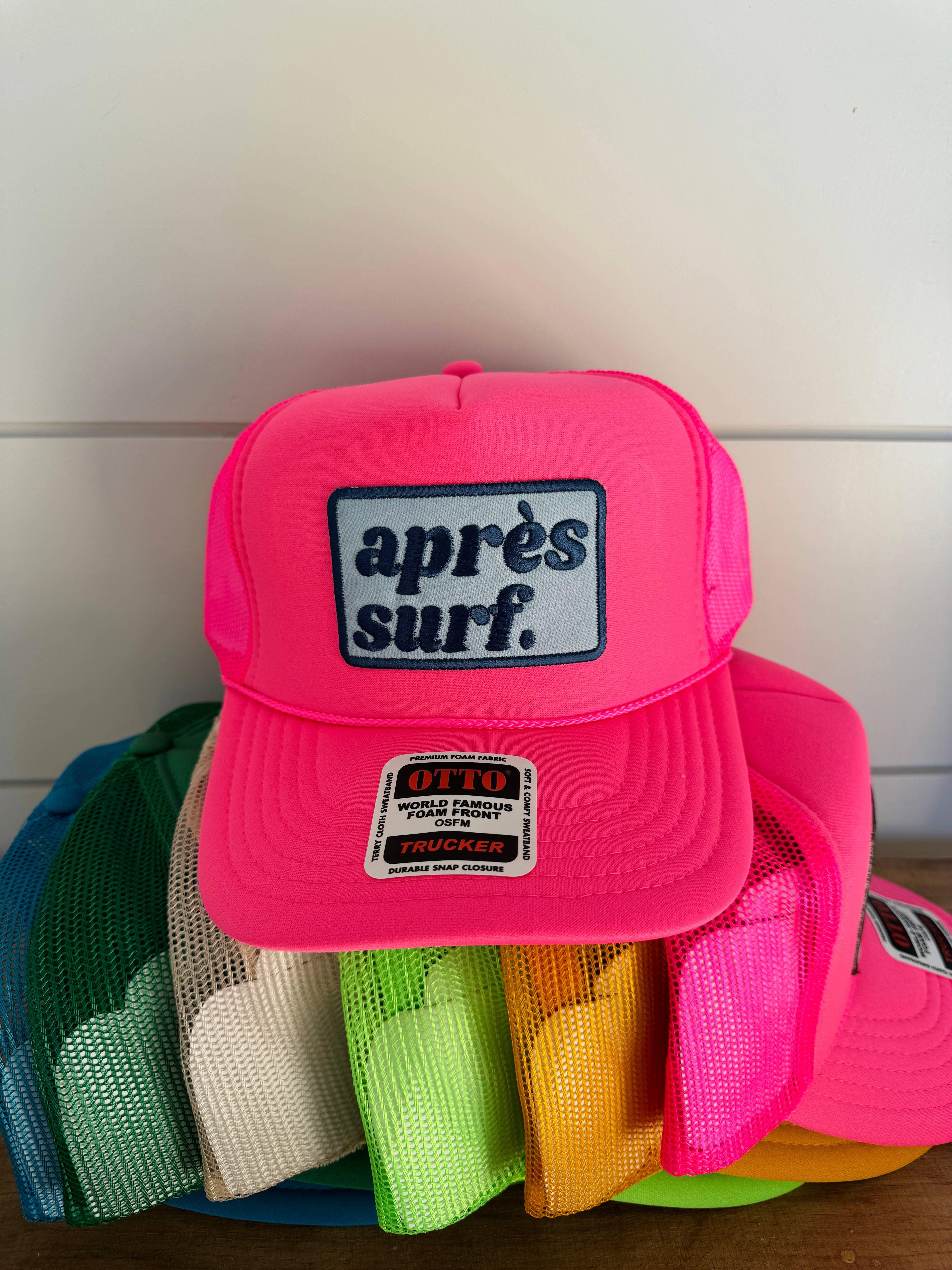 The Day Away Collective - Wholesale Trucker Hat - Women's - APRES SURF Patch Trucker Hat | Foam - 6 COLORS0