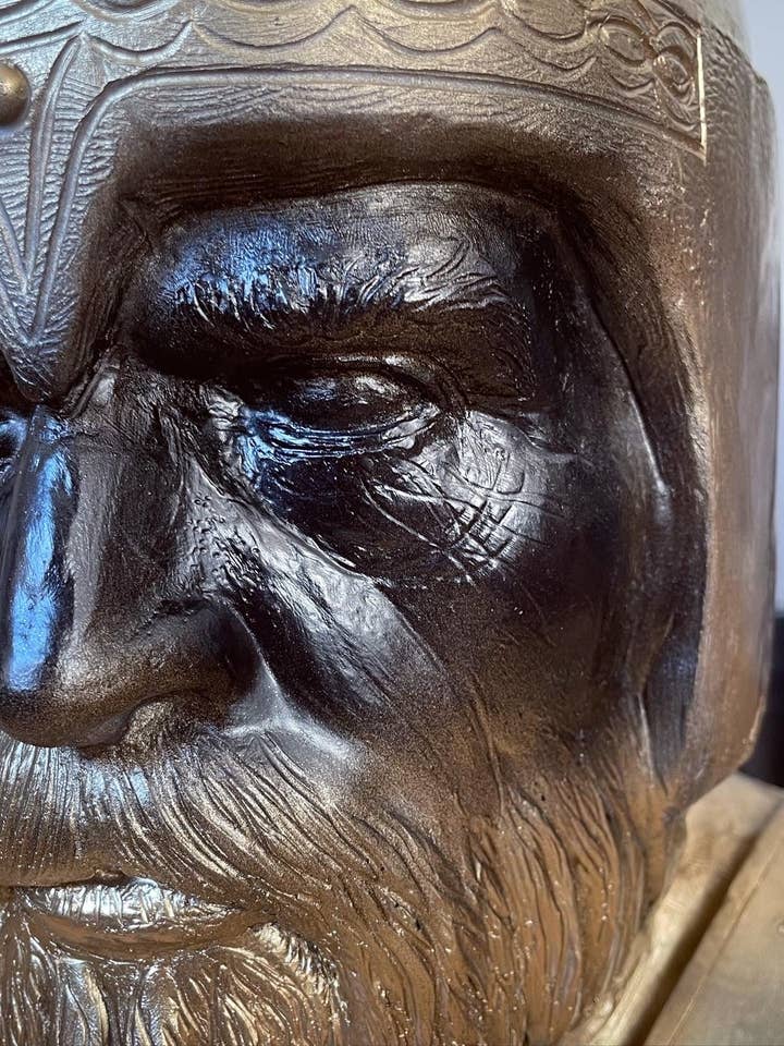 Escultura del dios Odín con casco para venta al por mayor de RomaArtSculptures